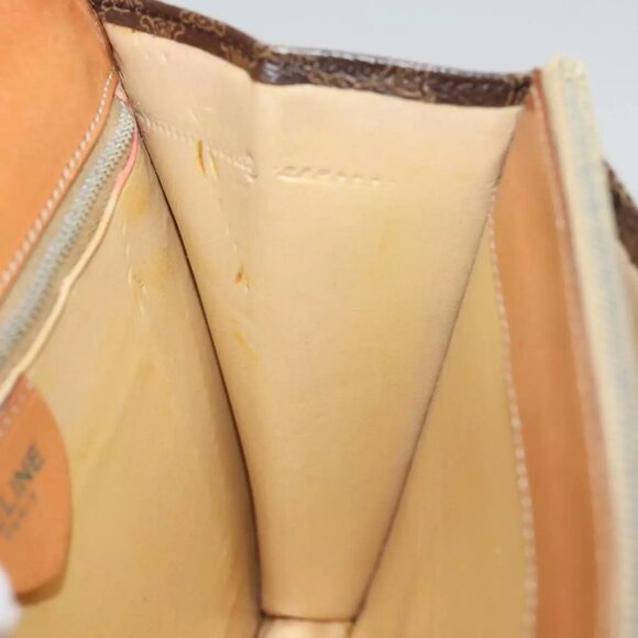 CELINE Macadam Canvas Shoulder Bag PVC Leather Brown Auth - Picture 13 of 16